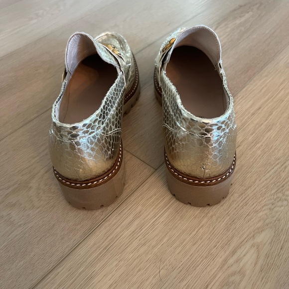 Eric Michael Gold Snakeskin Loafers - Picture 4 of 5